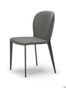 Nancy by Cattelan, upholstered chair with steel legs and visible stitchwork along the profile