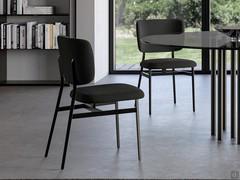 Low-backed living room chair Noor by Bonaldo to match the Mille table, with coordinating finishes