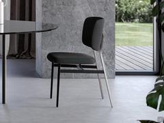 Low-backed living room chair Noor by Bonaldo upholstered in fabric