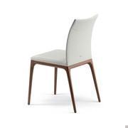 Arcadia beech and leather chair by Cattelan - back view