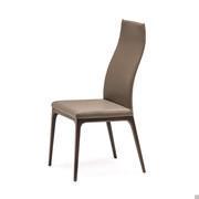 Arcadia high-back leather chair by Cattelan with 942 Mud cover 