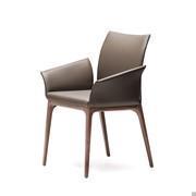 Leather chair with armrests Arcadia by Cattelan