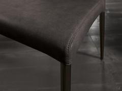 Fleming chair covered in vintage faux leather - detail of the on sight stitches in a matching colour