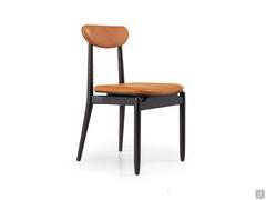 Solid wood chair Victoria with leather cover