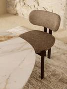 Detail of the Mailea chair in the version without armrests