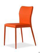 Denali upholstered chair in orange leather 