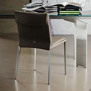 Isabel chair with chromed steel legs