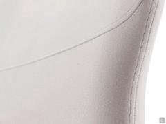 Detail of the seams and shaped outline of the backrest of Denali chair