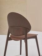 Back view of the Jewel chair in Mahogany Brown stained ash