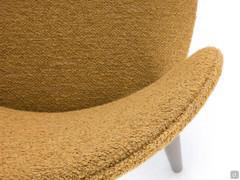 Detail of the Jewel chair's curved backrest