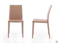 Side and front view of the chair Keilir with h.88 cm backrest