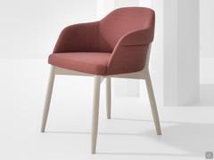 Sophos modern chair upholstered in fabric with beech wood legs