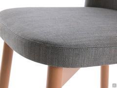 Sophos fabric-covered modern chair with cylindrical legs