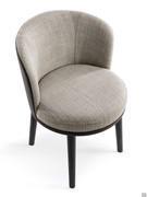 Piper two-tone armchair with round seat. Ideal for modern and elegant living