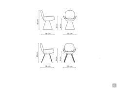 Chair Youpi - sizes in conical base version, also swivel, and 4-leg version