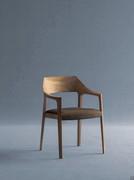 Chair Scheggia with solid wood frame and upholstered seat