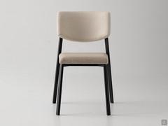 Front view of the Omnia upholstered kitchen chair