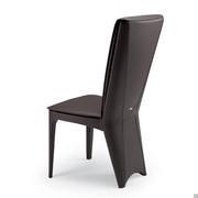 Aurelia design dark leather-upholstered chair by Cattelan di design Aurelia di Cattelan 