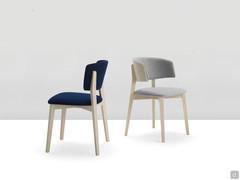 Darcey chair and armchair with bleached beech wood structure