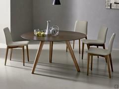 Wooden upholstered chair Carlotta can also be used as a chair for a dining table