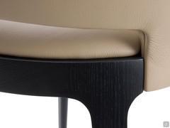 Detail of the solid wood frame that connects to the upholstered body