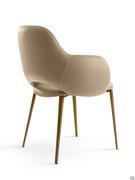 Camille upholstered living room armchair with backrest characterised by curved shapes and a rounded profile