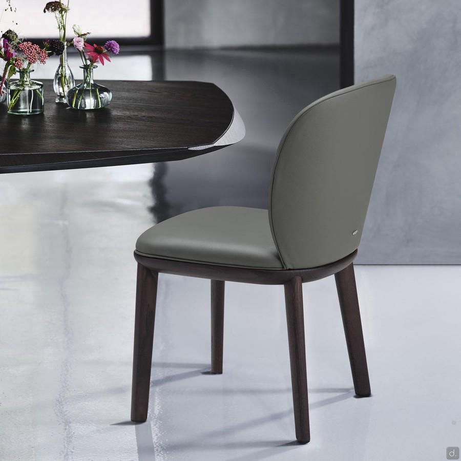 Chris by Cattelan modern wooden upholstered chair