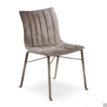 Ginevra industrial quilted chair by Cantori