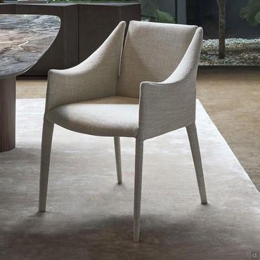 Armchair with arms fully upholstered Vela by Bonaldo