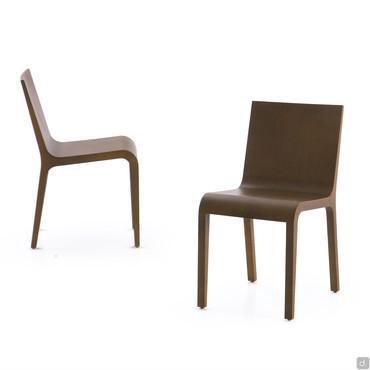 Lightweight wooden chair Leaf for elegant and refined environments