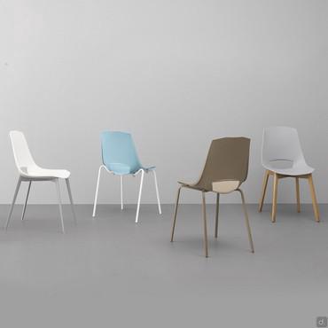 Nicole modern plastic and metal chair