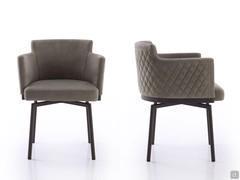 Front and side view of the Evora swivel chair