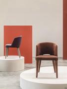 Dorothy armchair available with wooden legs or upholstered as the upholstered shell