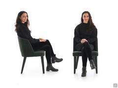 Proportions and seating ergonomics of the Dorothy chair