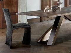 Ketch chair by Bonaldo in a living room combined with a wooden-top table