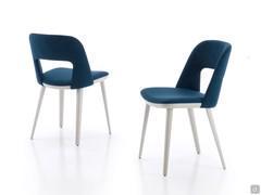 Vence chairs in Cobalt fabric and Pearl Grey open-pore lacquered frame