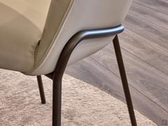 Gladys chair with metal legs, here proposed in bronze-coloured lacquer