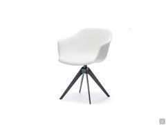 Indy low lounge chair by Cattelan in white polyurethane with central support