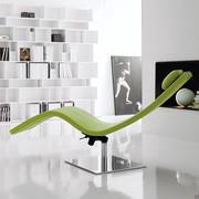 Casanova swivel and reclining chaise longue by Cattelan, green eco-leather (finitura non disponibile)