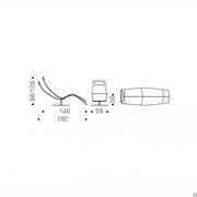 Casanova swivel and reclining chaise longue - measurements