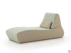 Bender two-tone upholstered chaise longue