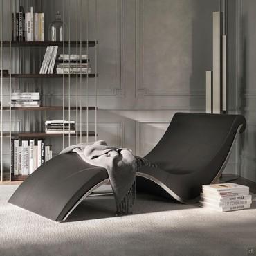 Curved designer chaise longue Sylvester by Cattelan 