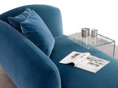 Detail of the Gilmour design dormeuse with upholstered seat, back and armrest