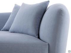 Detail of upholstered backrest, cushions and seat