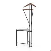 Yannik valet stand with seat by Cattelan, with wooden seat and metal structure