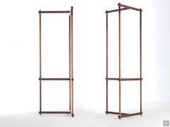 Coat rack Kaori in solid walnut wood practical and elegant