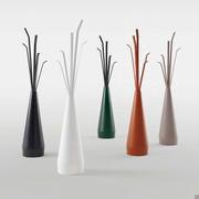 Kadou coat stands in matt polyethylene - charcoal grey, white, racing green, brick orange and taupe