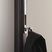 Geppetto wall mounted rack with a hidden double hook black version