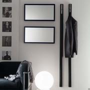 Geppetto wall mounted coat rack with a double hook, black version