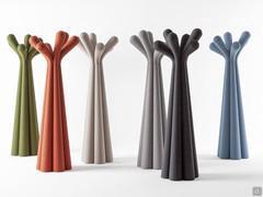 Plastic coat rack covered in fabric Anemone available in multiple colors